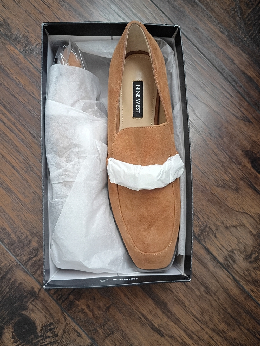 Nine West Women's Suede Onxe Slip-On Loafer — Camel Brown NWT